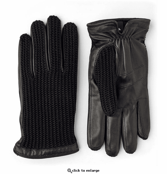 Hestra Men's Adam Leather Gloves with Cotton Crochet