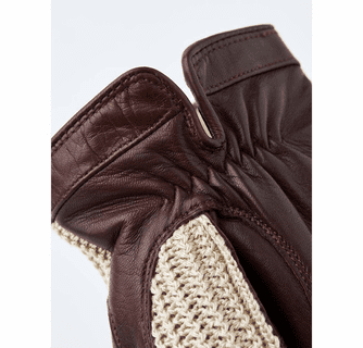 Hestra Men's Adam Leather Gloves with Cotton Crochet