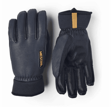 Hestra Unisex Army Leather Wool Terry 5-Finger Ski Gloves