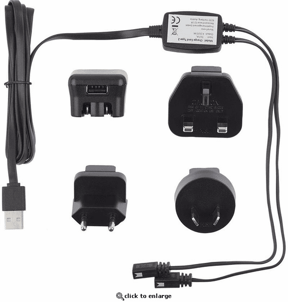 Hestra USB Adapter Incl USB Charge Cord Type 2
