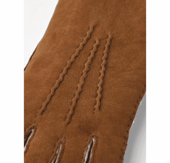 Hestra Women's Lambskin Suede Handsewn Leather Gloves