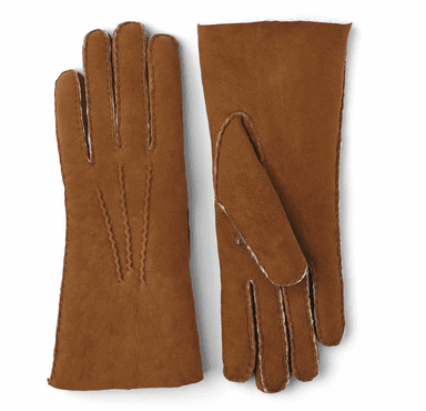 Hestra Women's Lambskin Suede Handsewn Leather Gloves