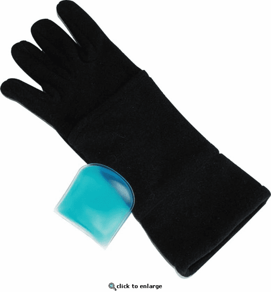 HXT Microwavable Heated Fleece Gloves - Black - Heat X-Change Technology