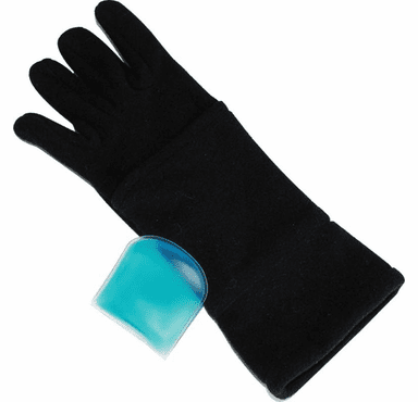 HXT Microwavable Heated Fleece Gloves - Black - Heat X-Change Technology