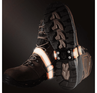 Impacto Midcleat Brass Ice Cleats Flips for Outdoor to Indoor - Black
