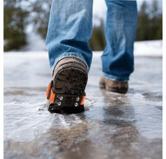 Impacto Midcleat Brass Ice Cleats Flips for Outdoor to Indoor - Black