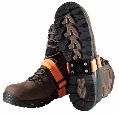 Impacto Midcleat Brass Ice Cleats Flips for Outdoor to Indoor - Black