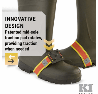 K1 Ice Cleats Original Mid-Sole Ice Cleats High-Profile Intrinsic - Hi-Vis