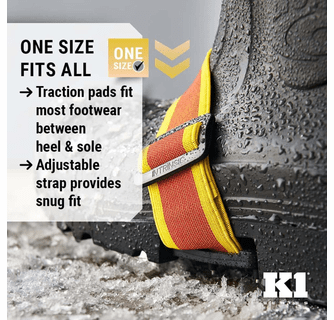 K1 Ice Cleats Original Mid-Sole Ice Cleats High-Profile Intrinsic - Hi-Vis