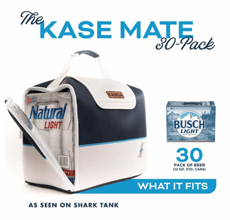 Kanga Coolers Malibu Kase Mate Standard 30 Pack Cooler - White/Navy