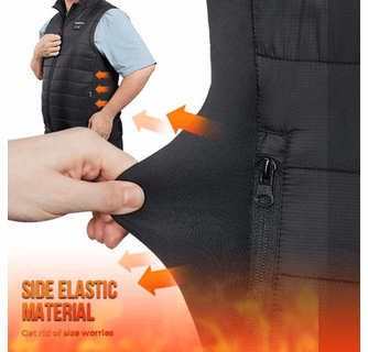 Kemimoto Men's Heated Vest with Heated Hood