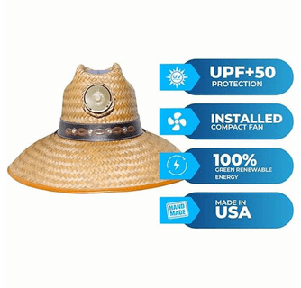 Kool Breeze Men's Thurman Solar Fan Hat