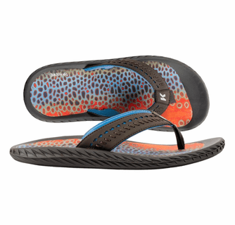 Korkers Fish Flip Brown Trout with Fixed Kling-On Deck Soles