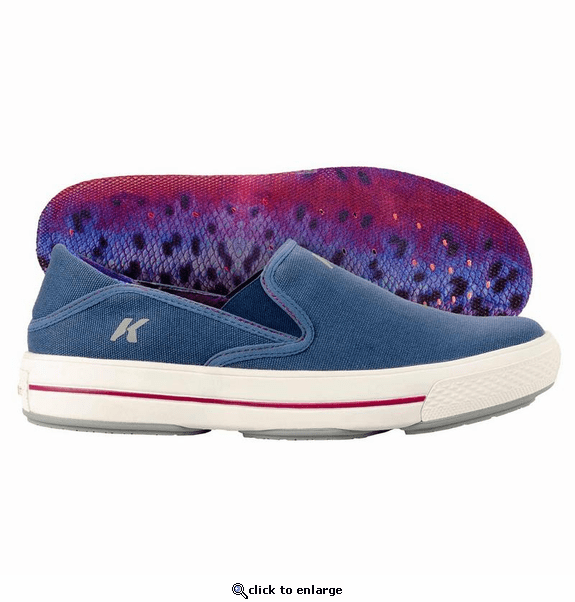 Korkers Women's Fish Moc Rainbow Trout with Fixed Kling-On Deck Soles