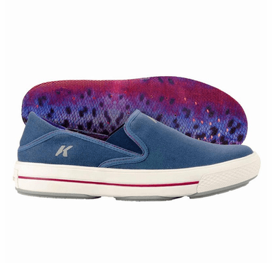 Korkers Women's Fish Moc Rainbow Trout with Fixed Kling-On Deck Soles