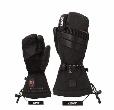 Lenz Men's Heated Gloves Lobster 9.0 Finger Cap with rcB 2000 Batteries