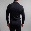 Merino Skins Unisex Long Sleeve Half Zip Front - Black