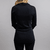 Merino Skins Unisex Long Sleeve Half Zip Front - Black