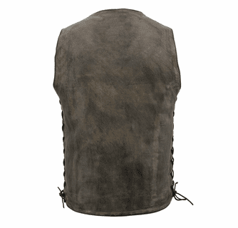 Milwaukee Leather Men's Brown Distressed 10 Pocket Vest