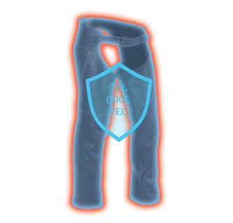Milwaukee Leather Men's Chaps with Cool Tec Leather & Zippered Thigh Pockets