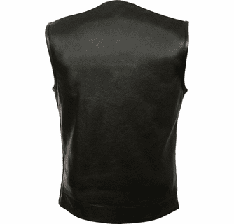 Milwaukee Leather Men's Collarless Snap/Zip Front Club Vest