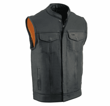 Milwaukee Leather Men's Cool-Tec Club Style Dual Closure Motorcycle Rider Vest