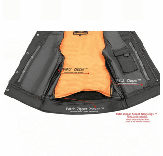 Milwaukee Leather Men's Cool-Tec Club Style Dual Closure Motorcycle Rider Vest