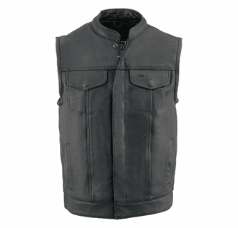 Milwaukee Leather Men's Cool-Tec Club Style Dual Closure Motorcycle Rider Vest