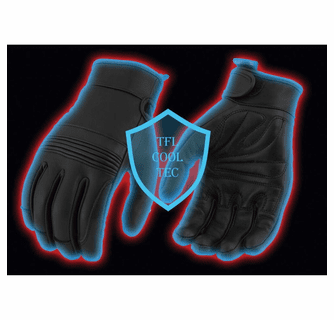 Milwaukee Leather Men's Cool-Tec Leather Gel Palm Motorcycle Hand Gloves with Flex Knuckles