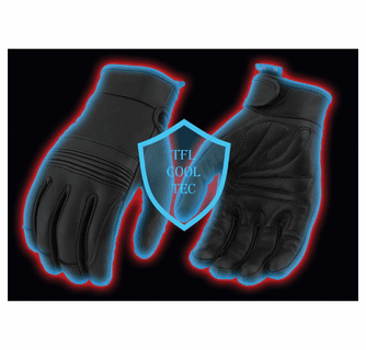 Milwaukee Leather Men's Cool-Tec Leather Gel Palm Motorcycle Hand Gloves with Flex Knuckles
