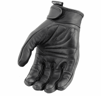 Milwaukee Leather Men's Cool-Tec Leather Gel Palm Motorcycle Hand Gloves with Flex Knuckles