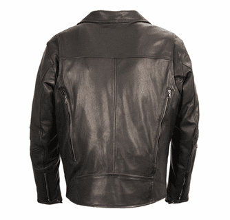 Milwaukee Leather Men's Lightweight Triple Stitch Extra Long Beltless Biker Jacket