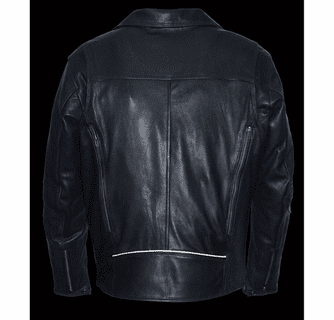 Milwaukee Leather Men's Lightweight Triple Stitch Extra Long Beltless Biker Jacket