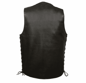 Milwaukee Leather Men's Straight Bottom Side Lace Vest