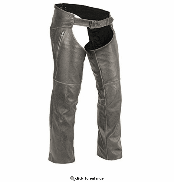 Milwaukee Leather Men's Vintage Distressed Slate Chap