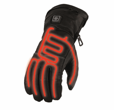 Milwaukee Leather Men's Waterproof Heated Gauntlet Gloves with Battery Kit