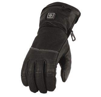Milwaukee Leather Men's Waterproof Heated Gauntlet Gloves with Battery Kit