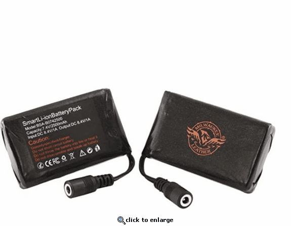 Milwaukee Leather & NexGen Universal Battery Pack Set and Wall Charger for Heated Gloves