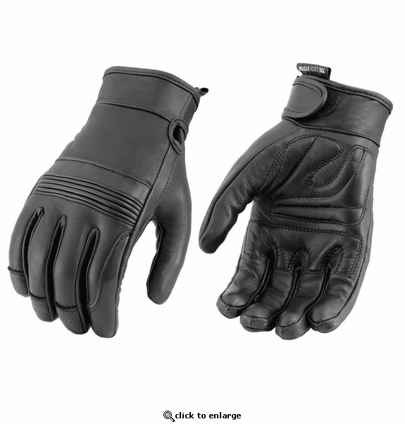 Milwaukee Leather Women's Cool-Tec Leather Gel Palm Motorcycle Hand Gloves with Flex Knuckles