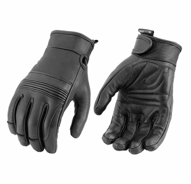Milwaukee Leather Women's Cool-Tec Leather Gel Palm Motorcycle Hand Gloves with Flex Knuckles