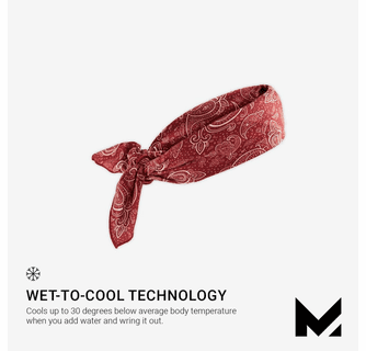 Mission HydroActive Cooling Bandana - Red Paisley