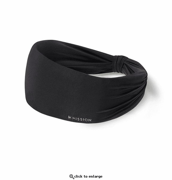 Mission Intellisoft Cooling Gathered Headband - Black