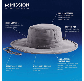 Mission Max Plus Pinnacle Cooling Booney Hat