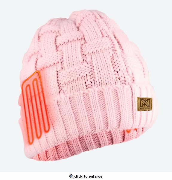 Mobile Warming Heated Cable Knitted Beanie
