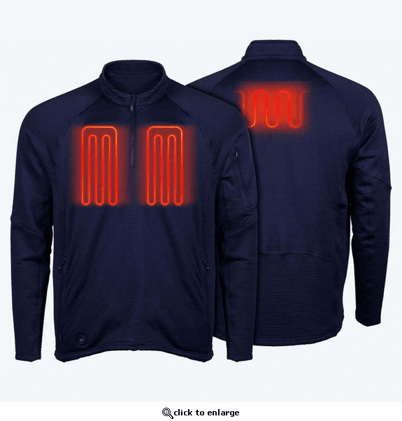 Mobile Warming Men's Element Mid-Layer 1/4 Zip Long Sleeve Heated Shirt