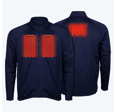 Mobile Warming Men's Element Mid-Layer 1/4 Zip Long Sleeve Heated Shirt