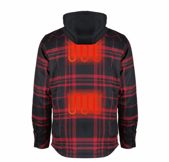 Mobile Warming Men's Flannel Hoodie Heated Jacket