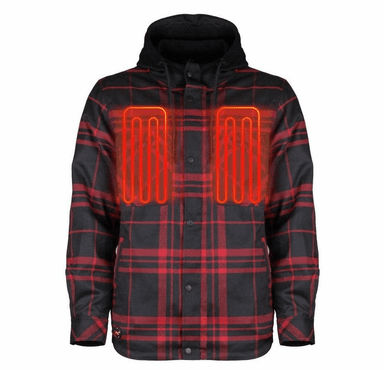 Mobile Warming Men's Flannel Hoodie Heated Jacket