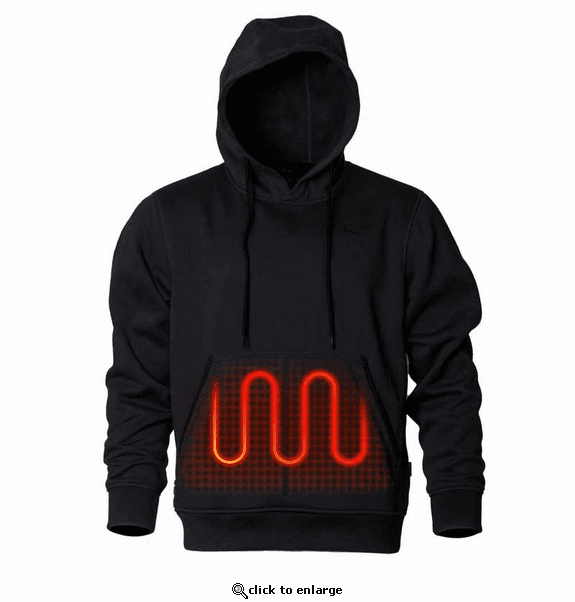 Mobile Warming Men's Pullover Heated Hoodie with Built-In Handwarmer