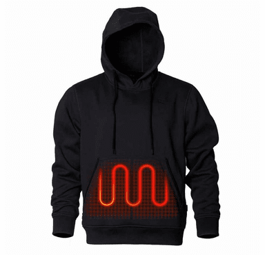 Mobile Warming Men's Pullover Heated Hoodie with Built-In Handwarmer